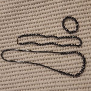 Hematite Necklaces, Bracelet & Earrings